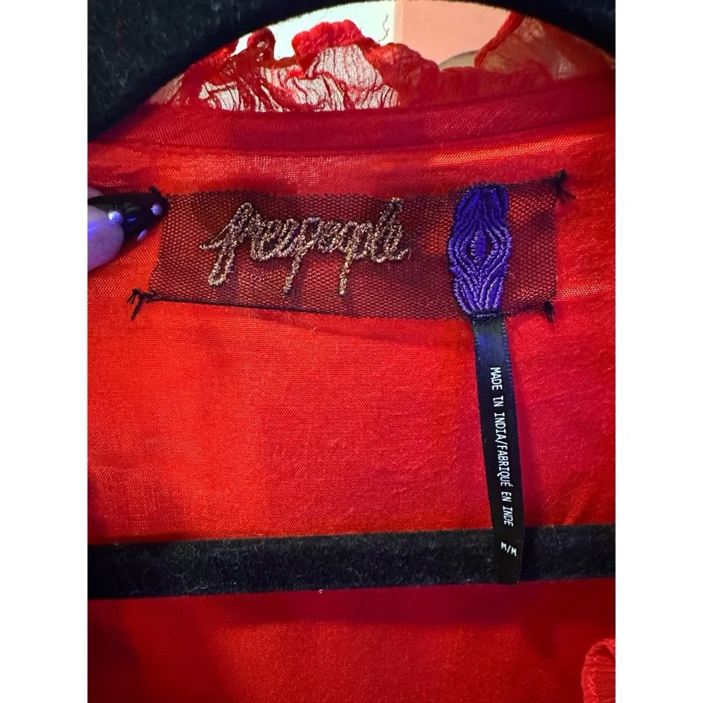 Free People Embroidered & Beaded Tunic Dress - Size Medium - Picture 8 of 14